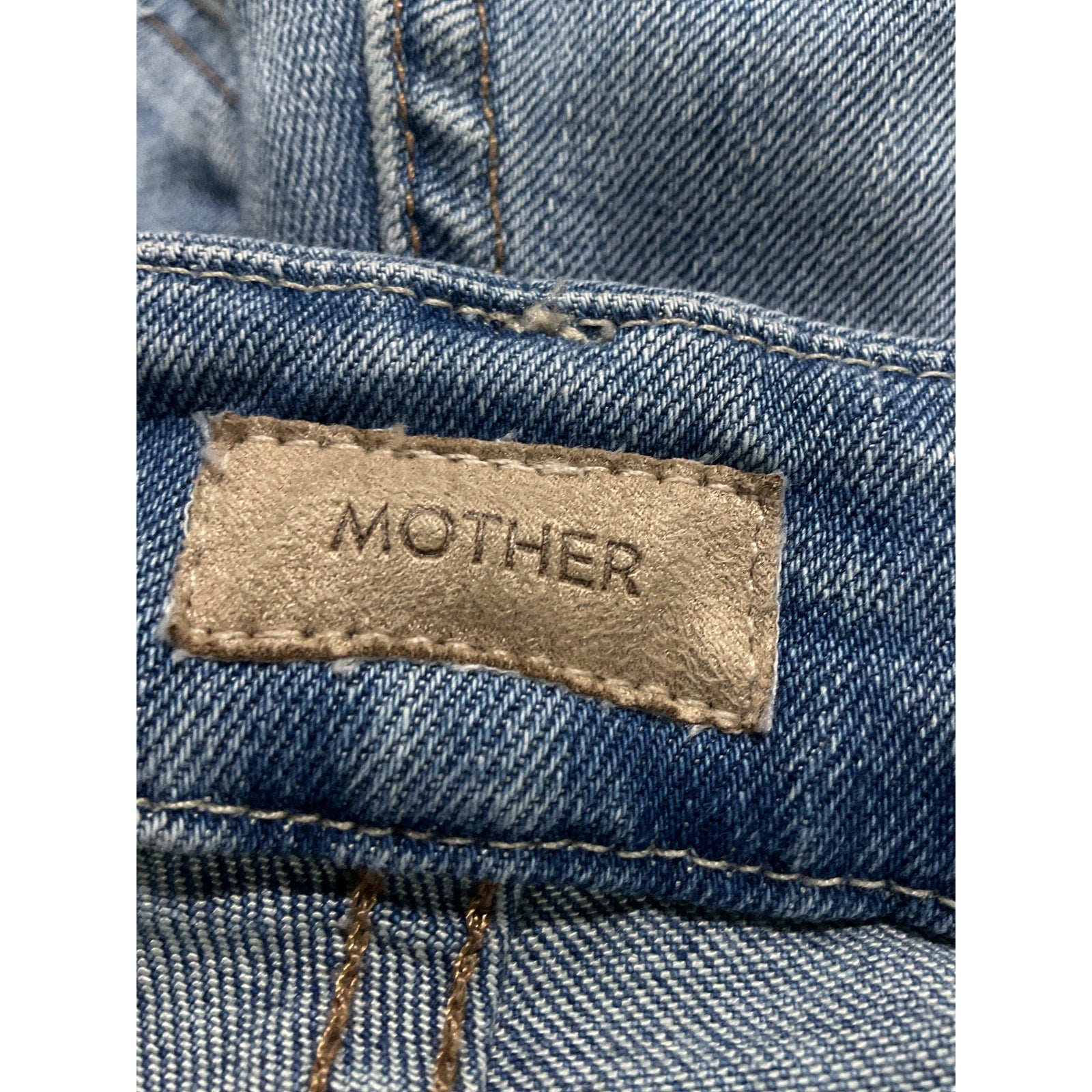 Mother 'The Looker' Blue Ankle Step Fray Denim Jean Size 24