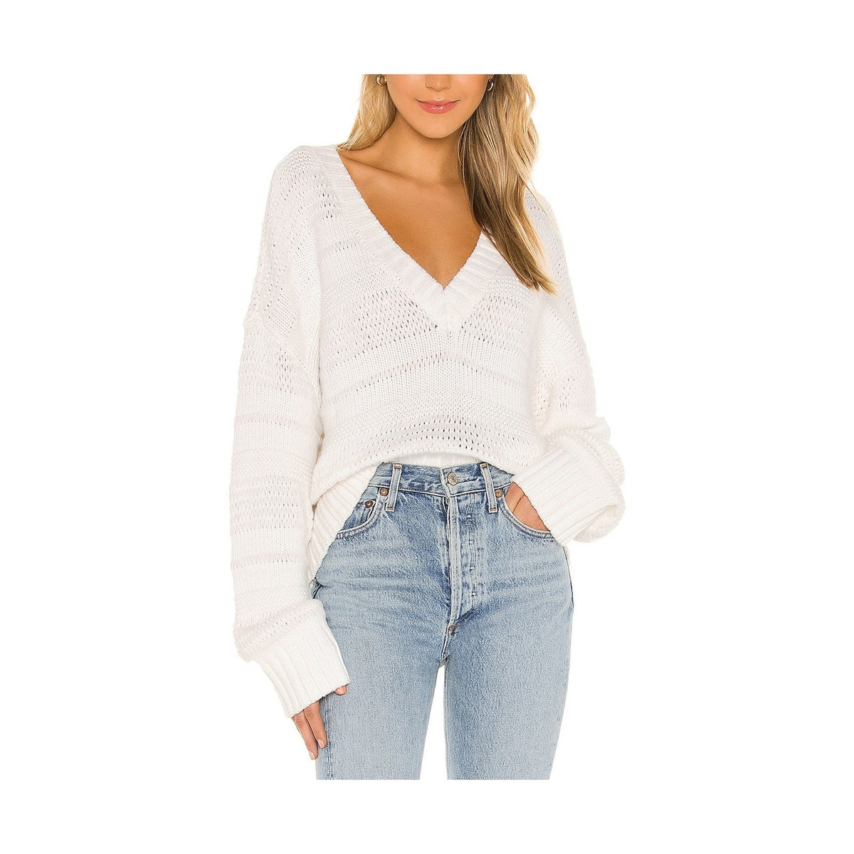 House Of Harlow 1960 'Conor' White Cotton Sweater Size XS