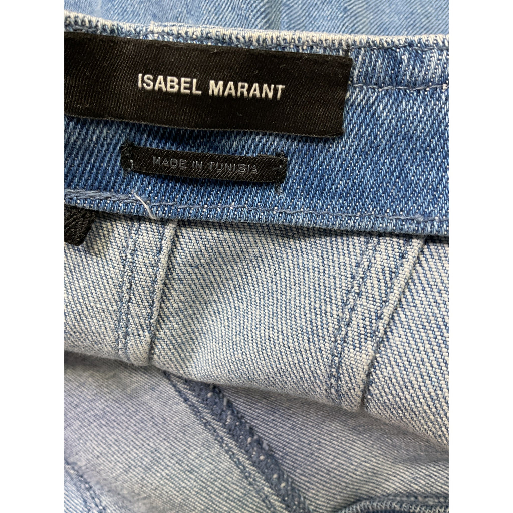 Isabel Marant 'Dimenia' Blue Cotton Skirt Size 42