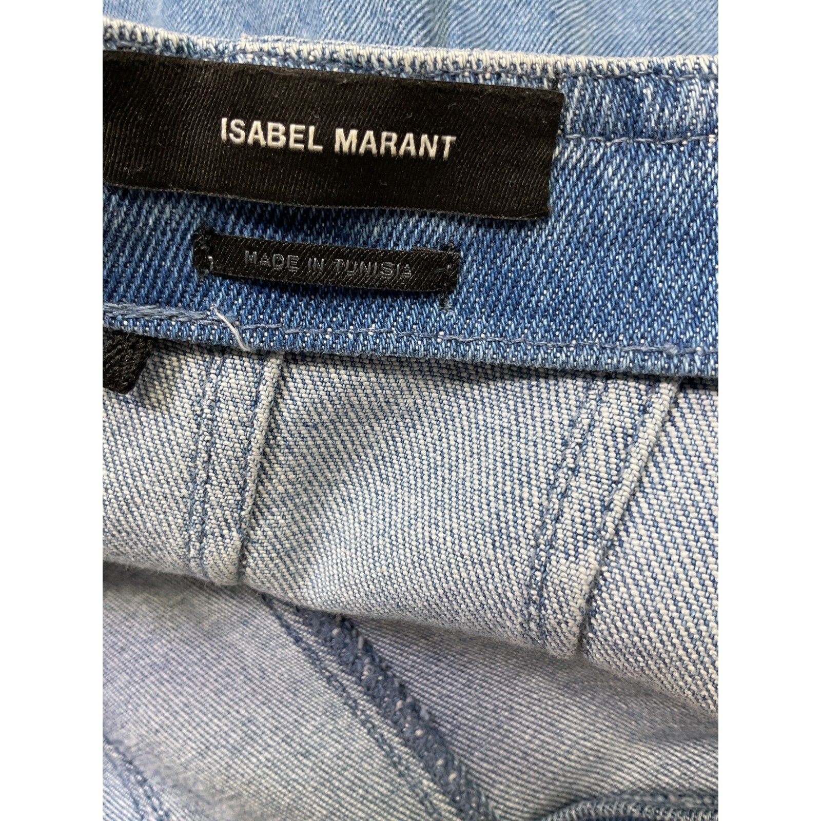 Isabel Marant 'Dimenia' Blue Cotton Skirt Size 42
