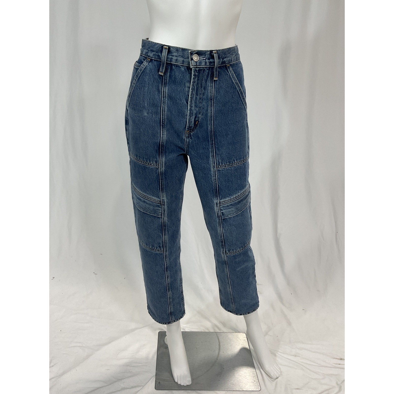 Agolde 'Cooper' Blue Cargo Denim Jean Size 25