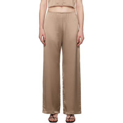 Leset Barb Wide Leg Beige Acetate Lounge Pants Size XS