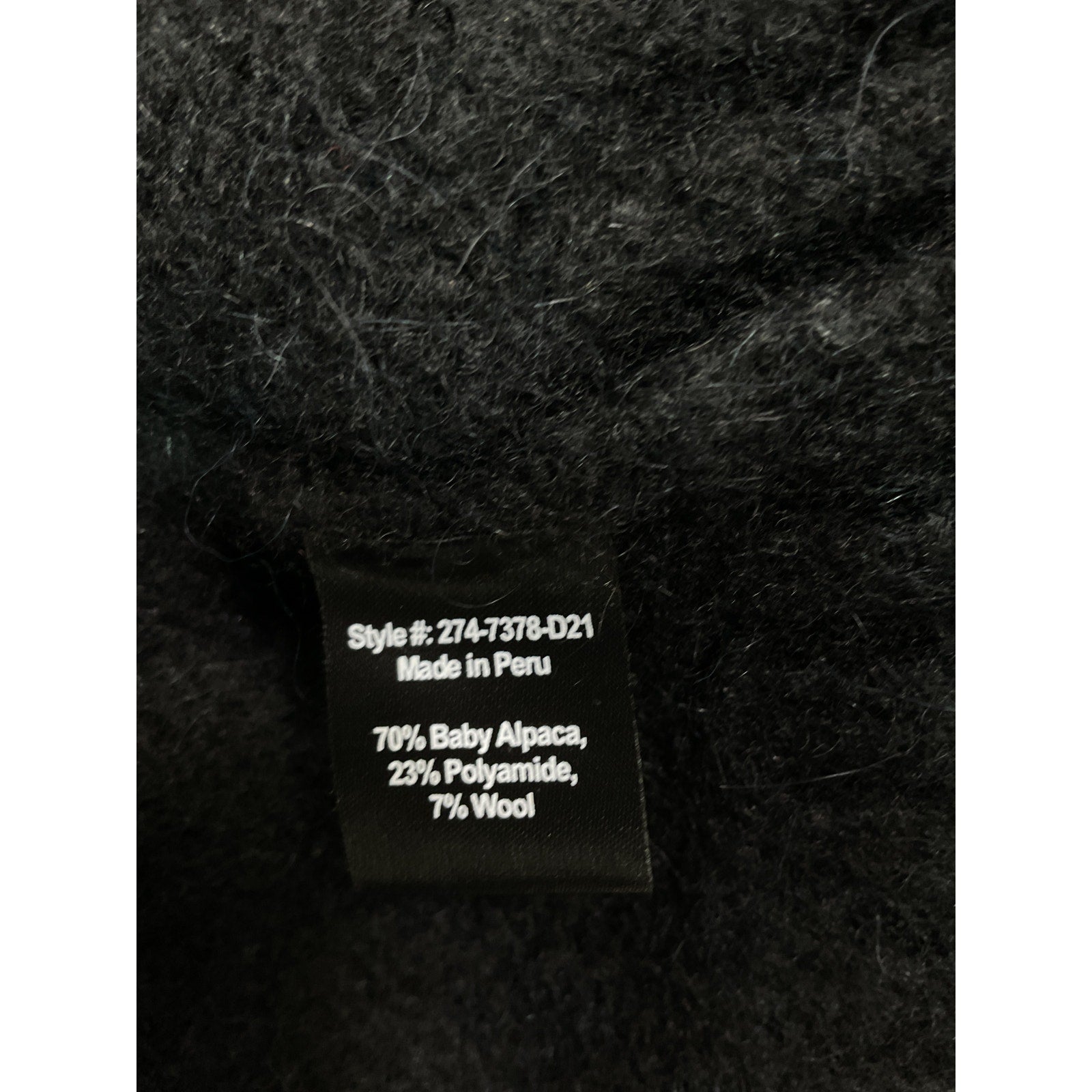 Jenni Kayne 'Alpaca' Black Coccon Crewneck Sweater Size S