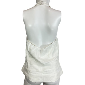 Reformation Halter White Tate Top Size 8
