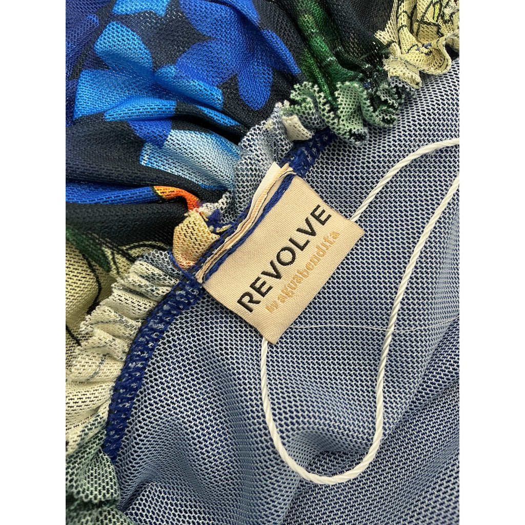 Agua Bendita X Revolve 'Ashley' Blue Polyester Maxi Dress Size M