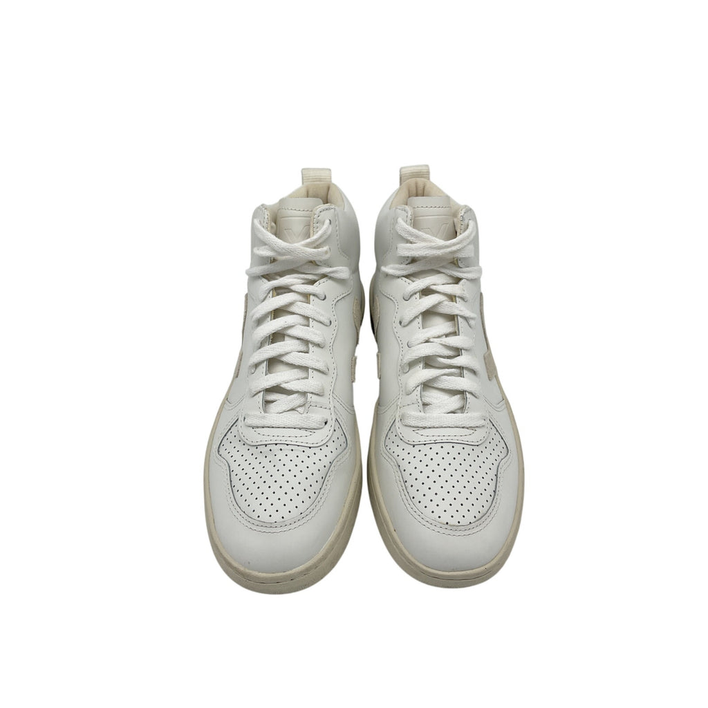 Veja 'V-15' White Leather Mid Sneaker Size 8