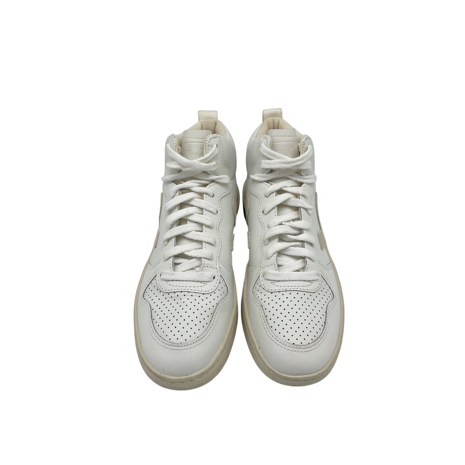 Veja 'V-15' White Leather Mid Sneaker Size 8