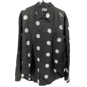 Balenciaga Oversized Black Polka Dot Button Down Shirt Size US 36 IT / US 4