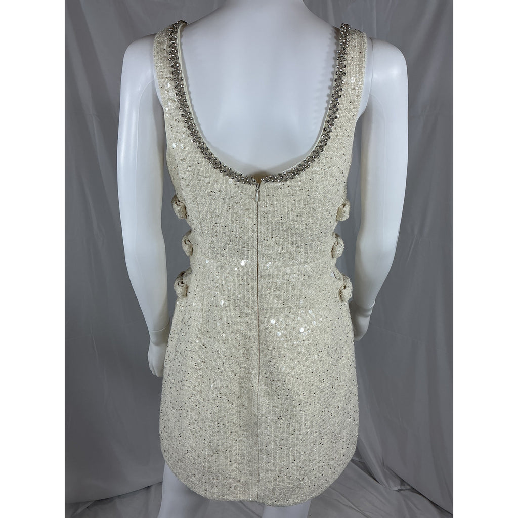 Self-Portrait White Cut Out Mini Dress Size 6