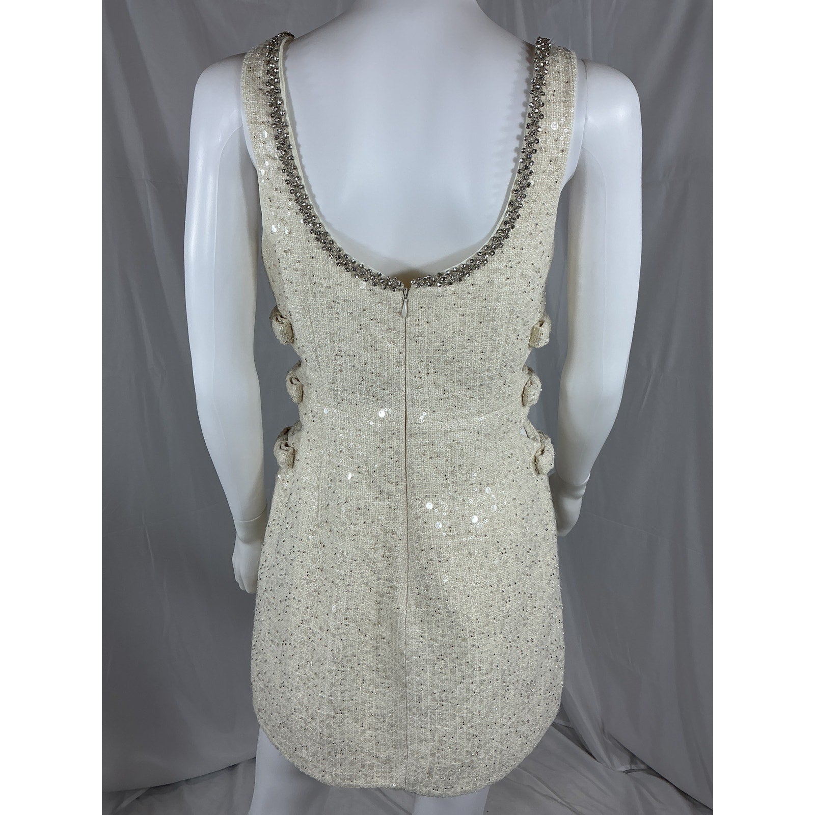 Self-Portrait White Cut Out Mini Dress Size 6