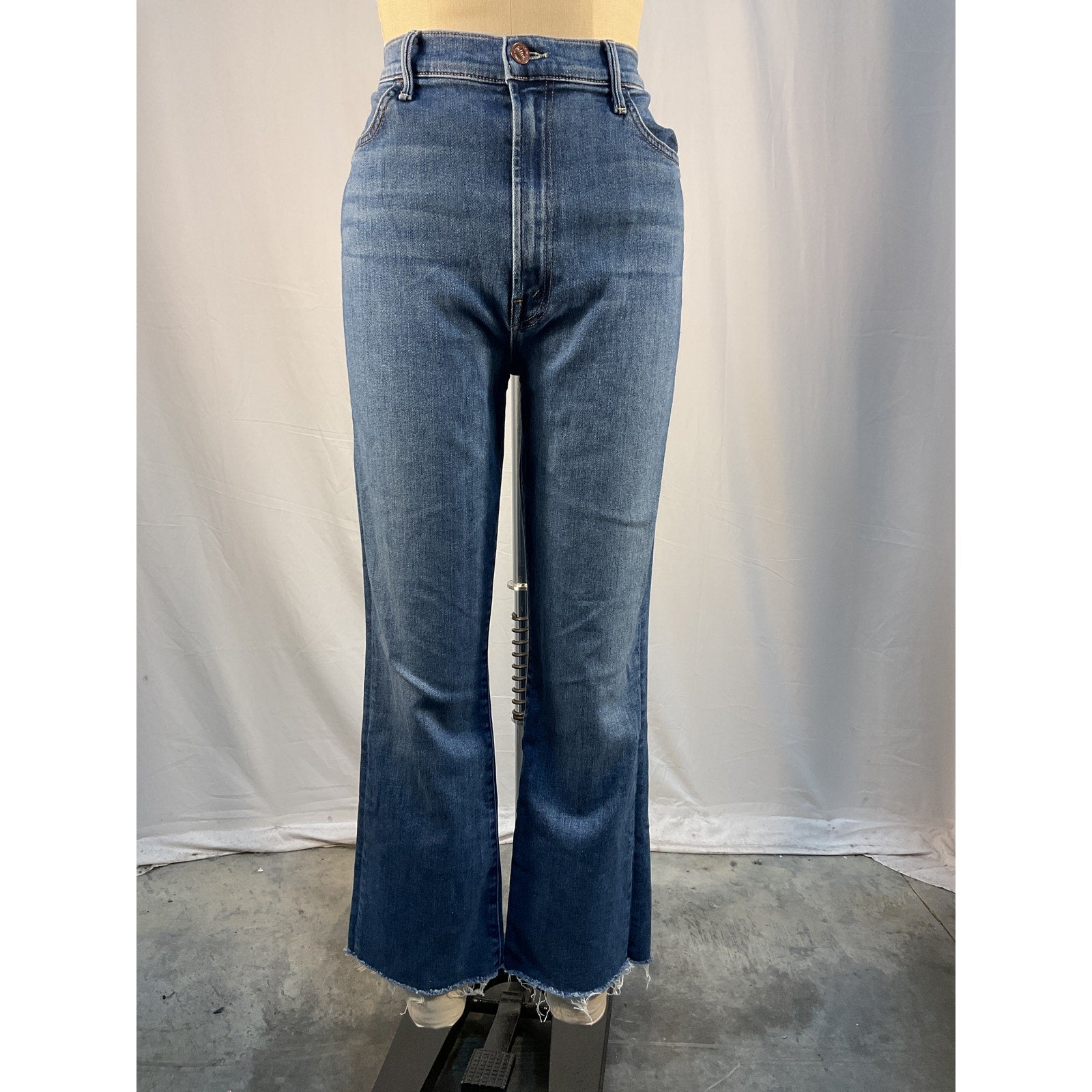 Mother 'The Hustler' Blue Cotton Ankle Jeans Size 32