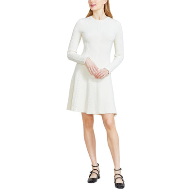 Lela Rose Embroidered Ivory Fit And Flare Size XS Dress NWT