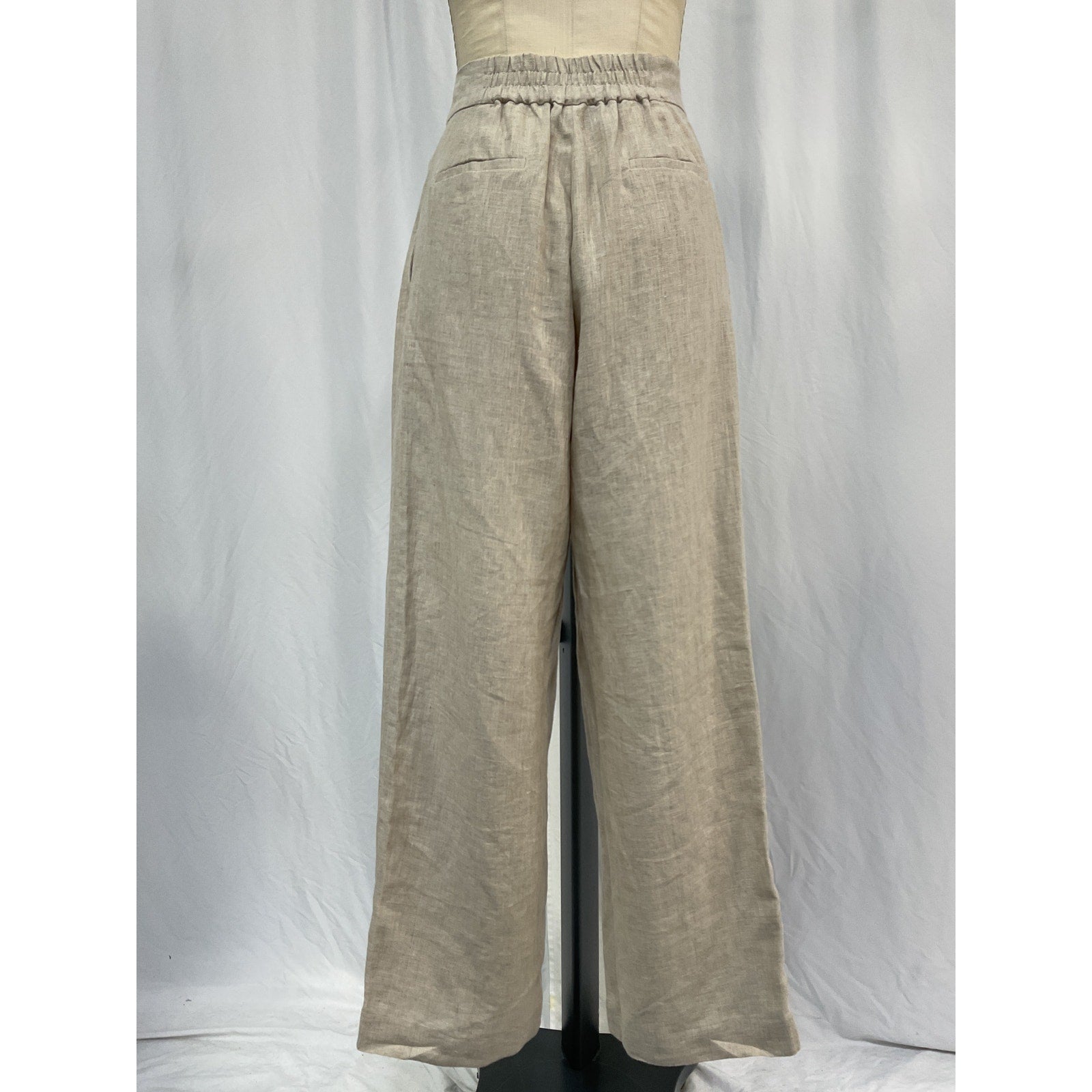 Faithfull The Brand Duomo Tan Linen Pant Size S