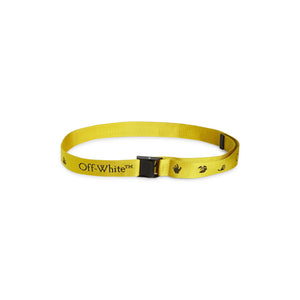 Off-White Logo Industrial Yellow Woven Belt Size OS