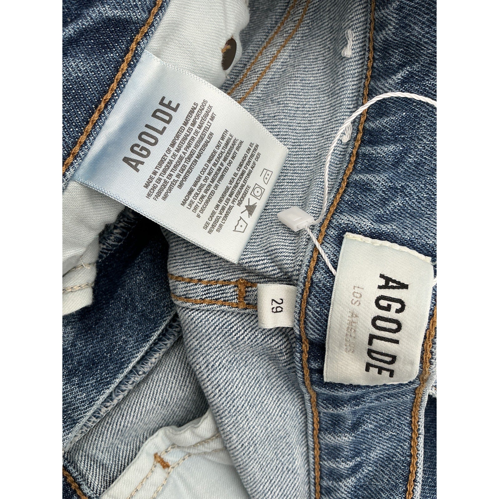 Agolde High Rise Blue Stovepipe Denim Jean (Stretch) Size 29