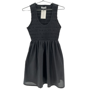 Faithfull The Brand Smocked Black Epoca Dress Size 4