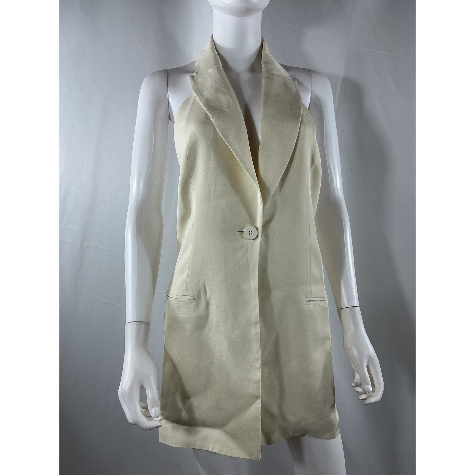 St. Agni 'Helm' White Viscose Vest Size XS