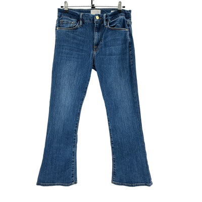 Frame Classic Blue Le Crop Mini Boot Denim Jeans Size 28