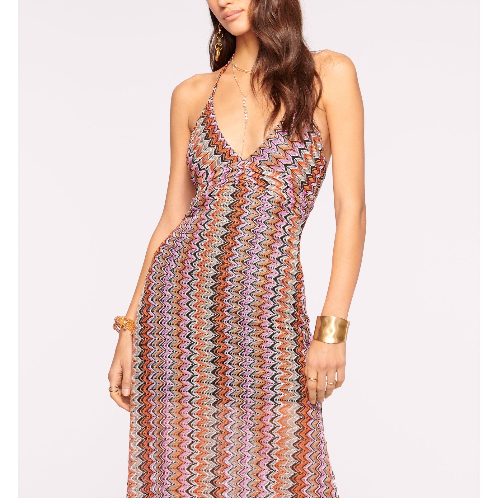 Ramy Brook 'Daphne' Pink Halter Maxi Dress Size 4 - NWT