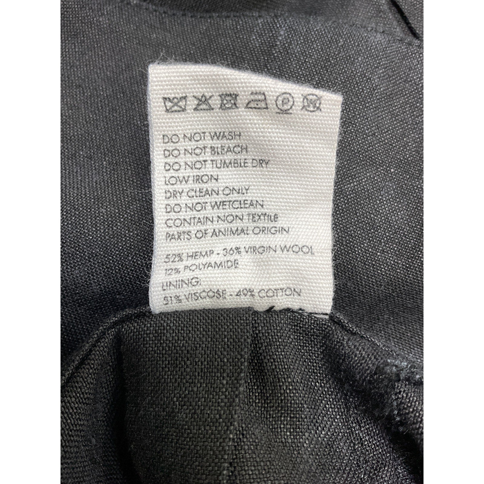 Jacquemus 'Le Pantalon' Black Hemp Novio Pant Size 34