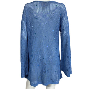 Cinq A Sept Sequin Blue Greer Tunic Size L