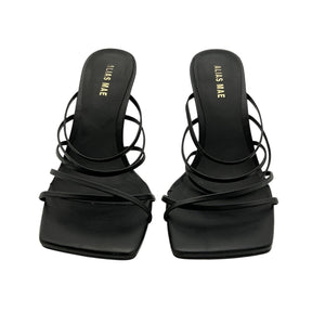 Alias Mae Strappy Black Monty Mule Heels Size 37 EU / US 7
