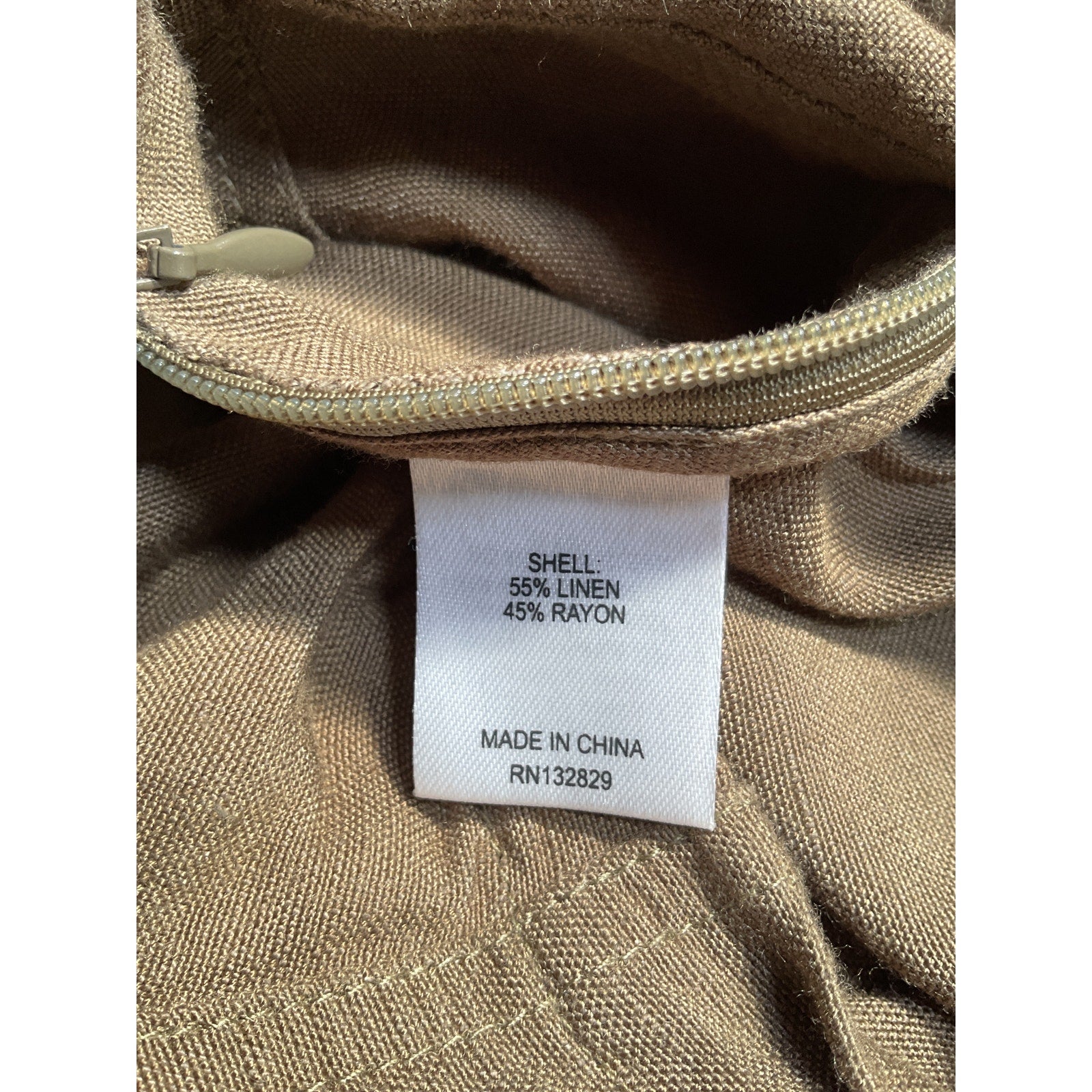 L'Academie 'The Chrisa' Green Linen Crop Blouse Size M