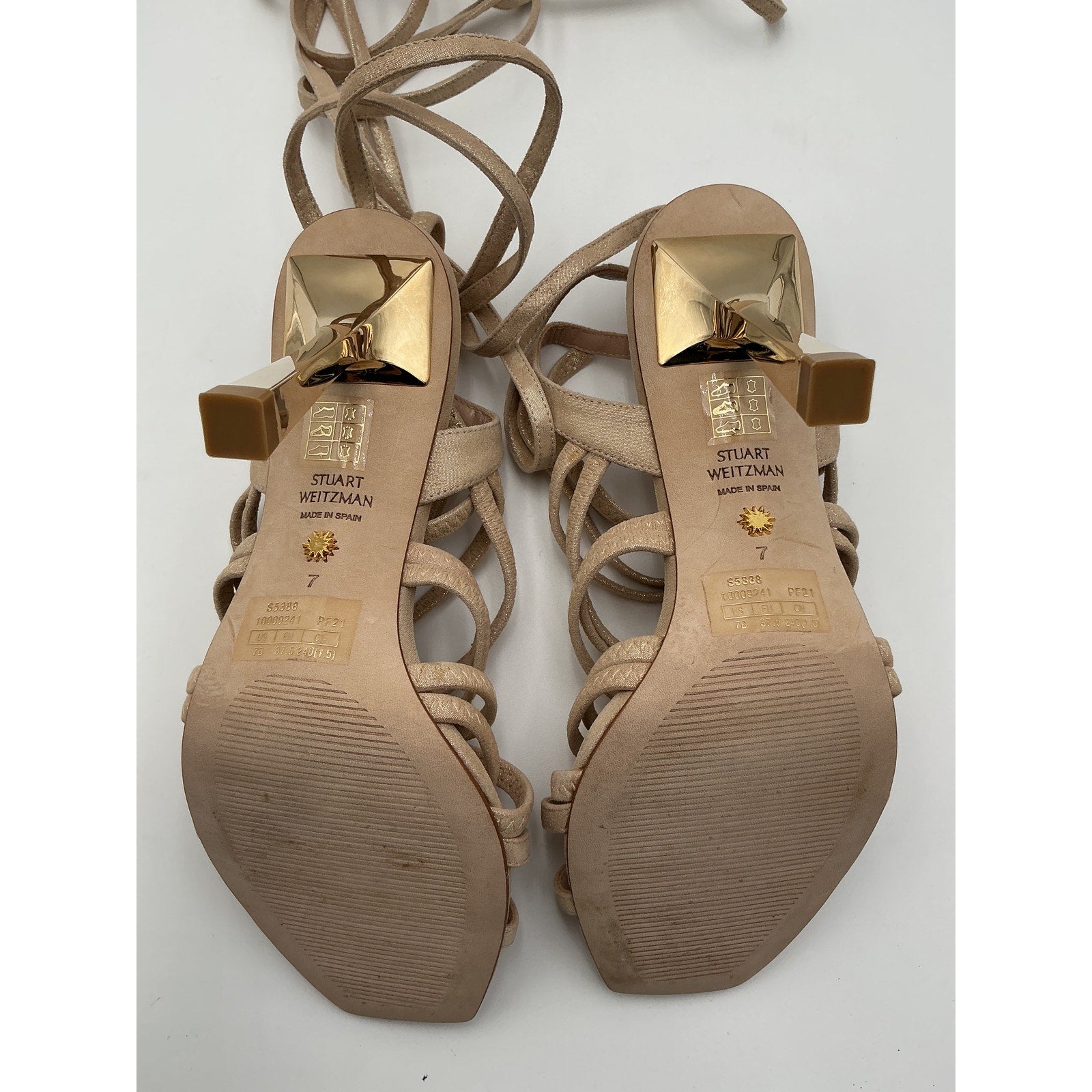Stuart Weitzman 'Jaxie' Brown Sandal Size 6.5