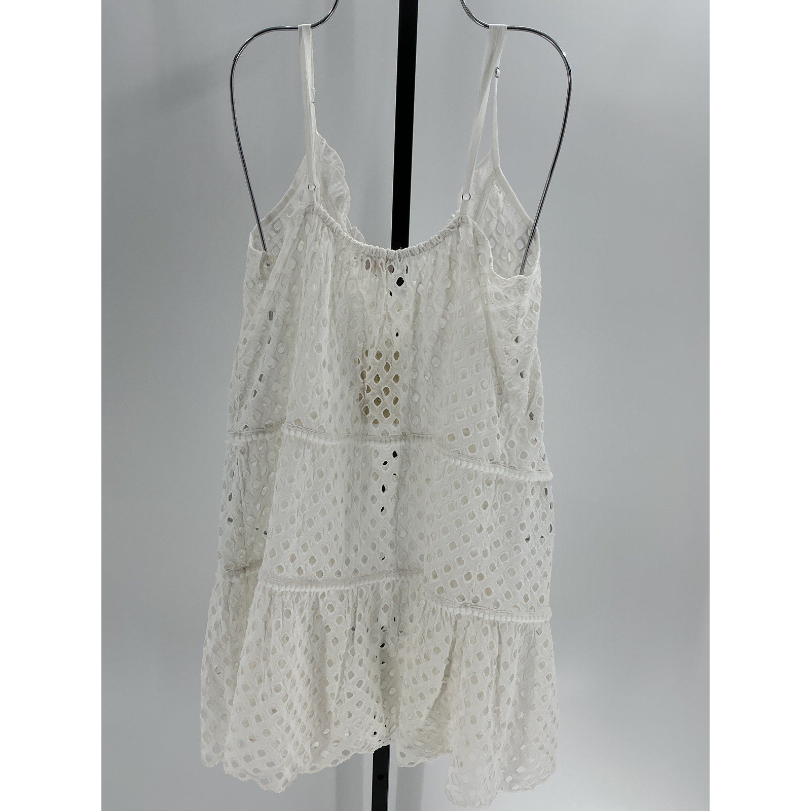 Ramy Brook 'Marg' White Cotton Cotton Tiered Mini Dress Size S