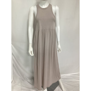 Ninety Percent Gathered Organic Cotton Gray Maxi Dress Size XS