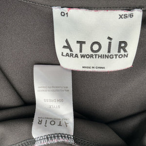 Atoir Sleek Black Lara Worthington Midi Dress Size XS
