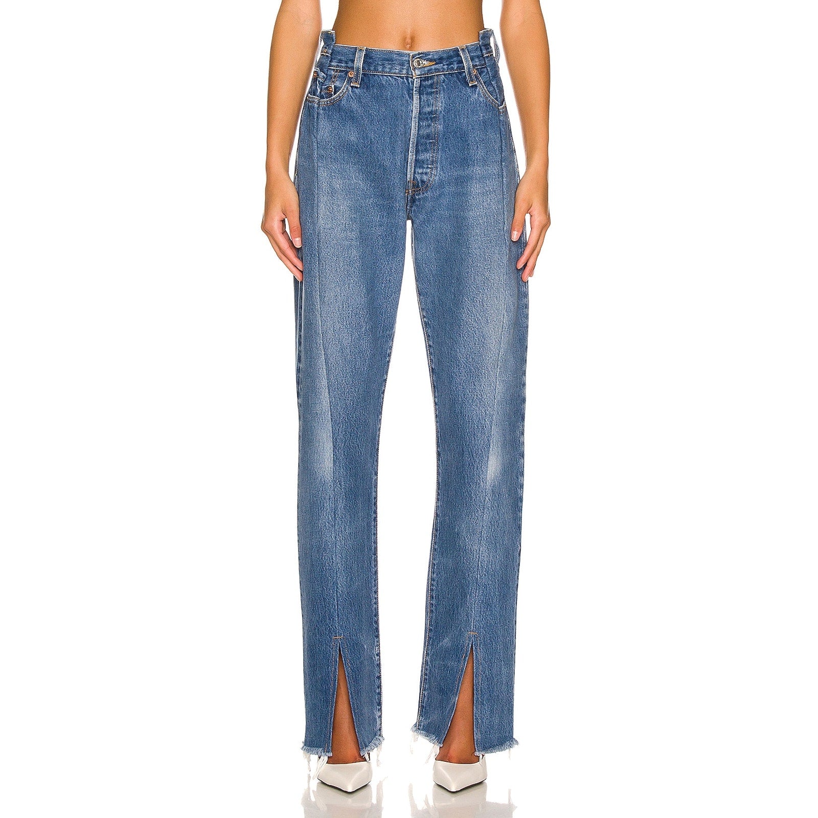 Eb Denim Split Hem Blue Cotton Ogs Denim Jean Size 30