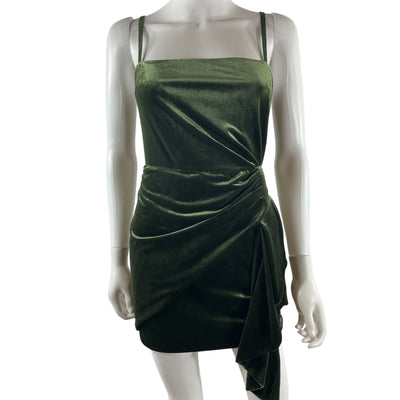 Majorelle Velvet Green Asbury Mini Dress Size S