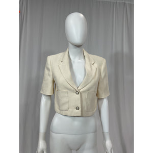 Astr The Label 'Siarah' White Tweed Jacket Size S