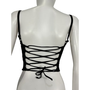 Miaou Lace Up Black Venus Corset Top Size XS