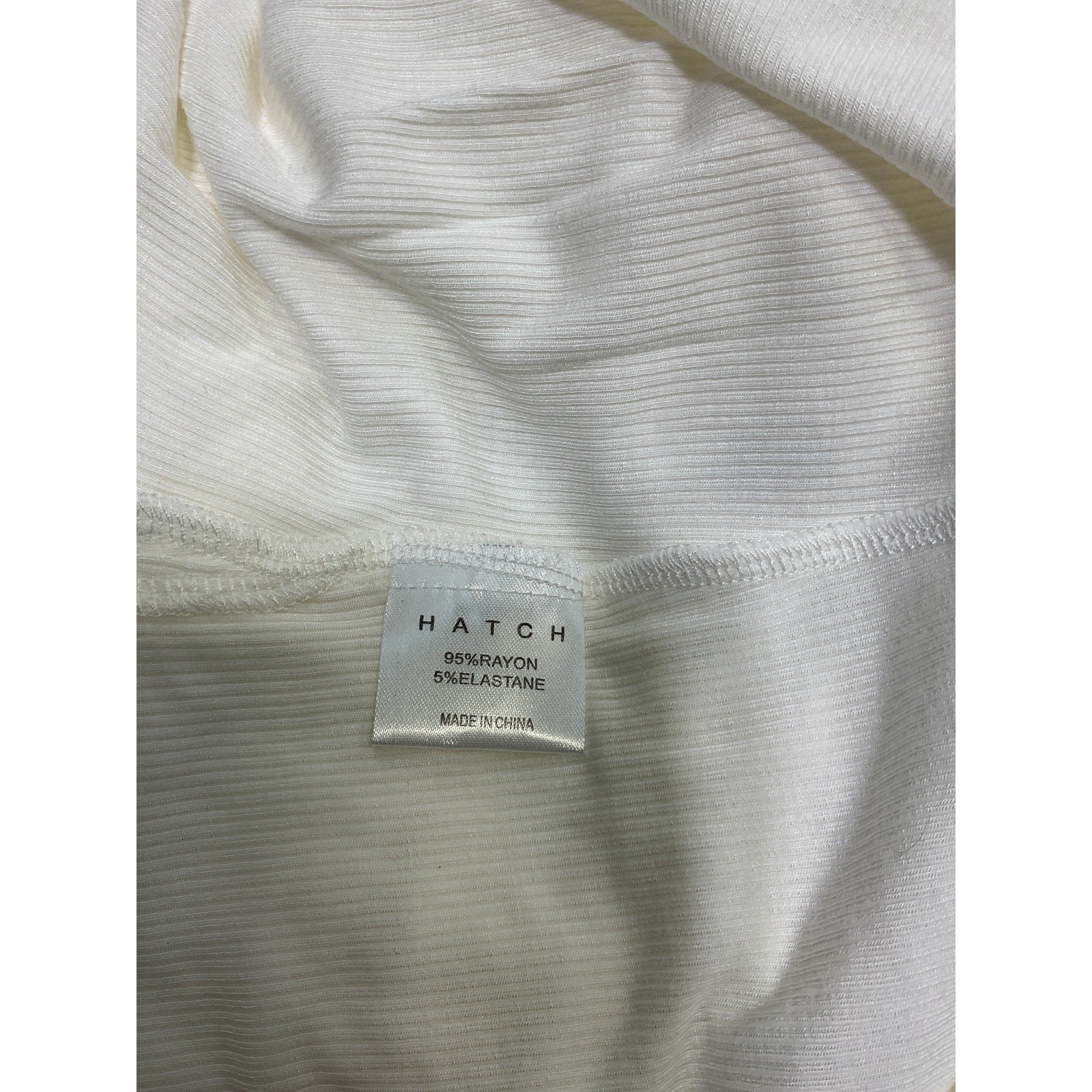 Hatch The Softest Rib Relaxed 'Nursing' White Rayon Henley Size 2