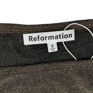 Reformation Shimmering Tan Dusk Knit Tank Size S