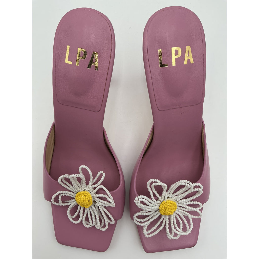 Lpa 'Camila' Purple Leather Heel Size 9