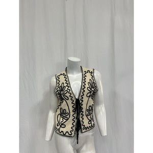 Line & Dot 'Maris' Beige Polyester Vest Size M