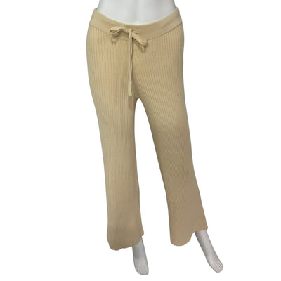 Lovers And Friends Ribbed Ivory Inca Pants Size S NWT