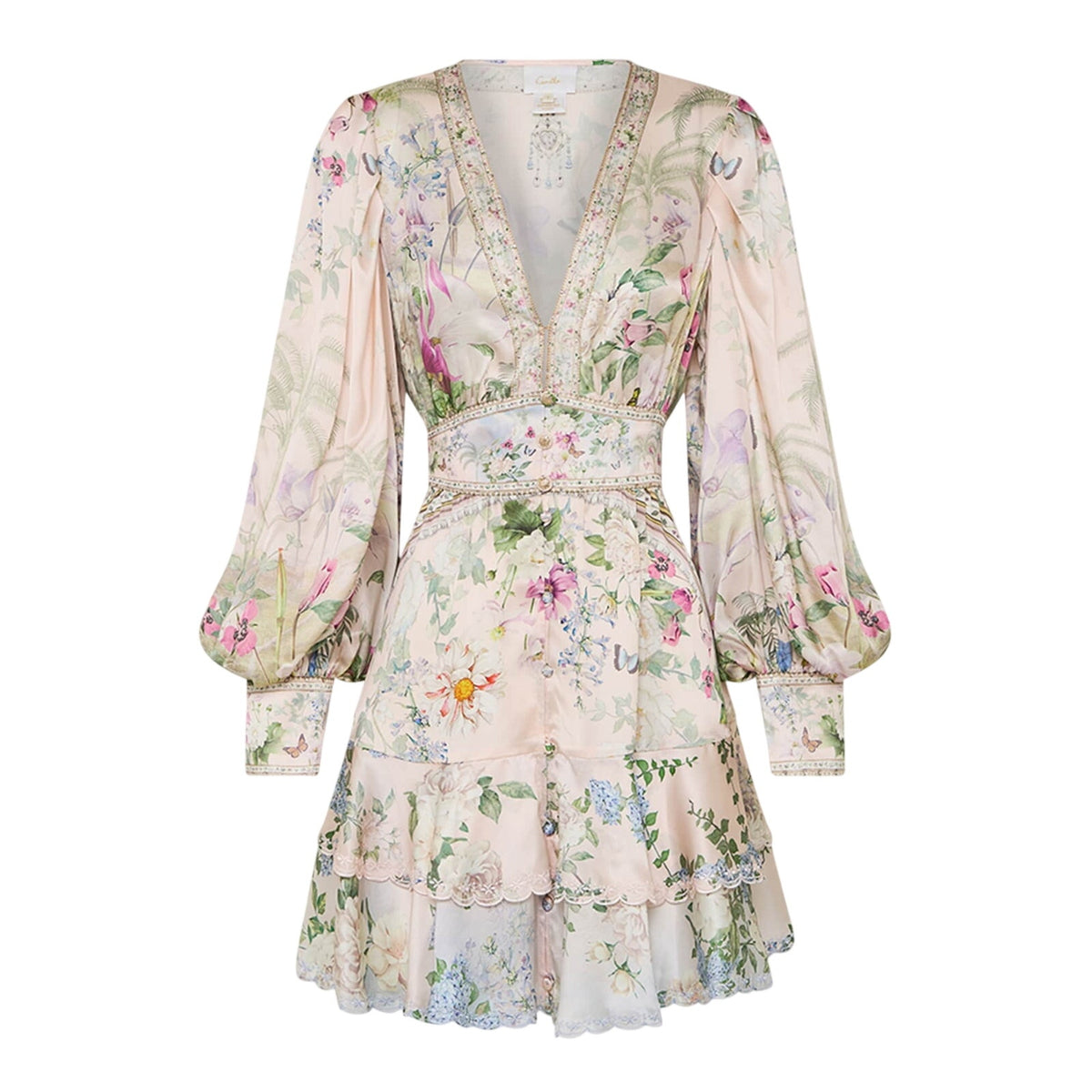 Camilla Floral Pink Palacio Playground Shirtdress Size S