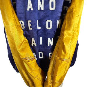Saint Michael Satin Blue Academy Bomber Jacket Size XL