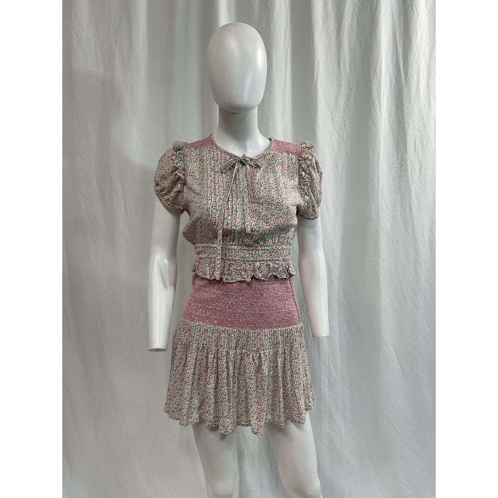 Loveshackfancy 'Toto' Pink Mini Dress Size XS