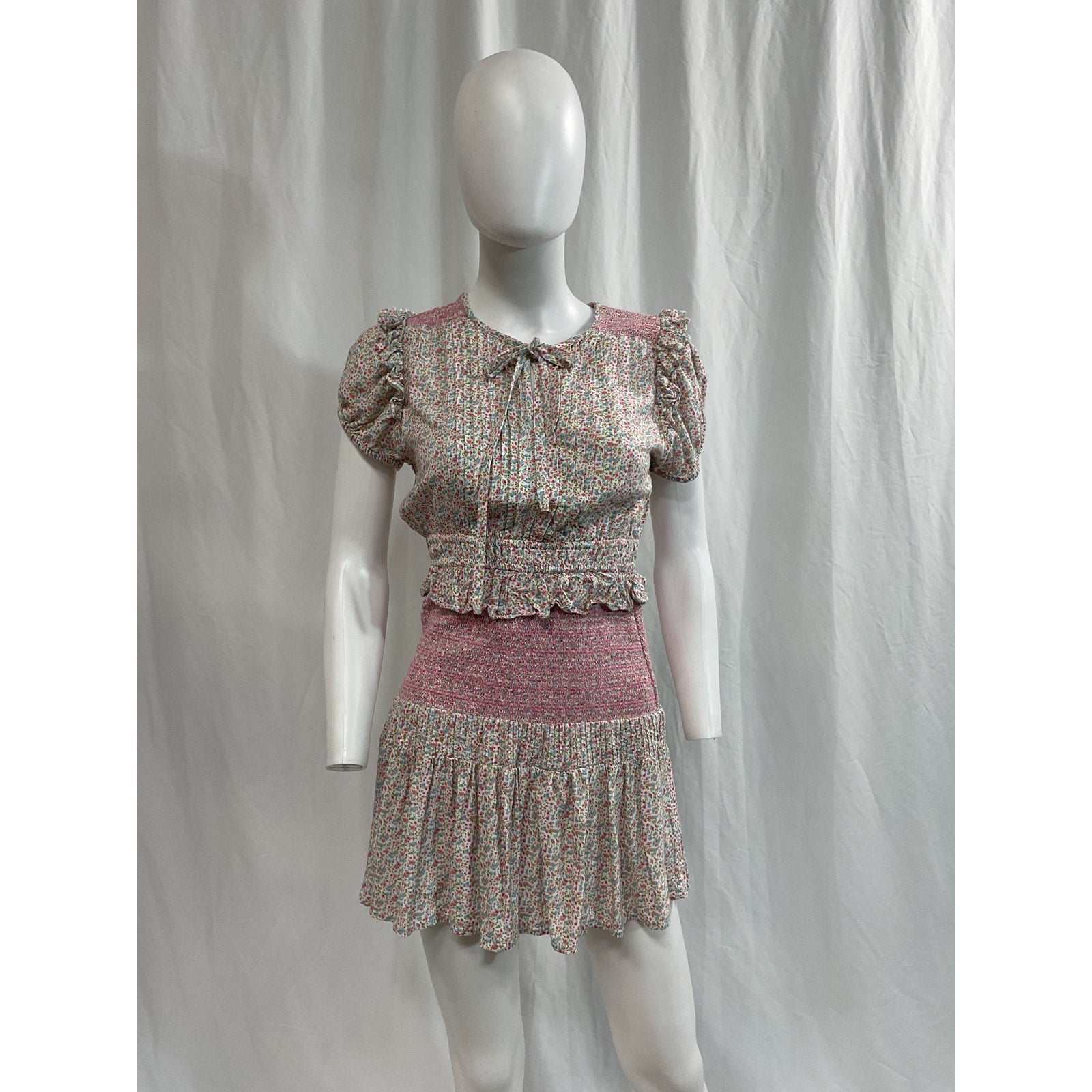 Loveshackfancy 'Toto' Pink Mini Dress Size XS