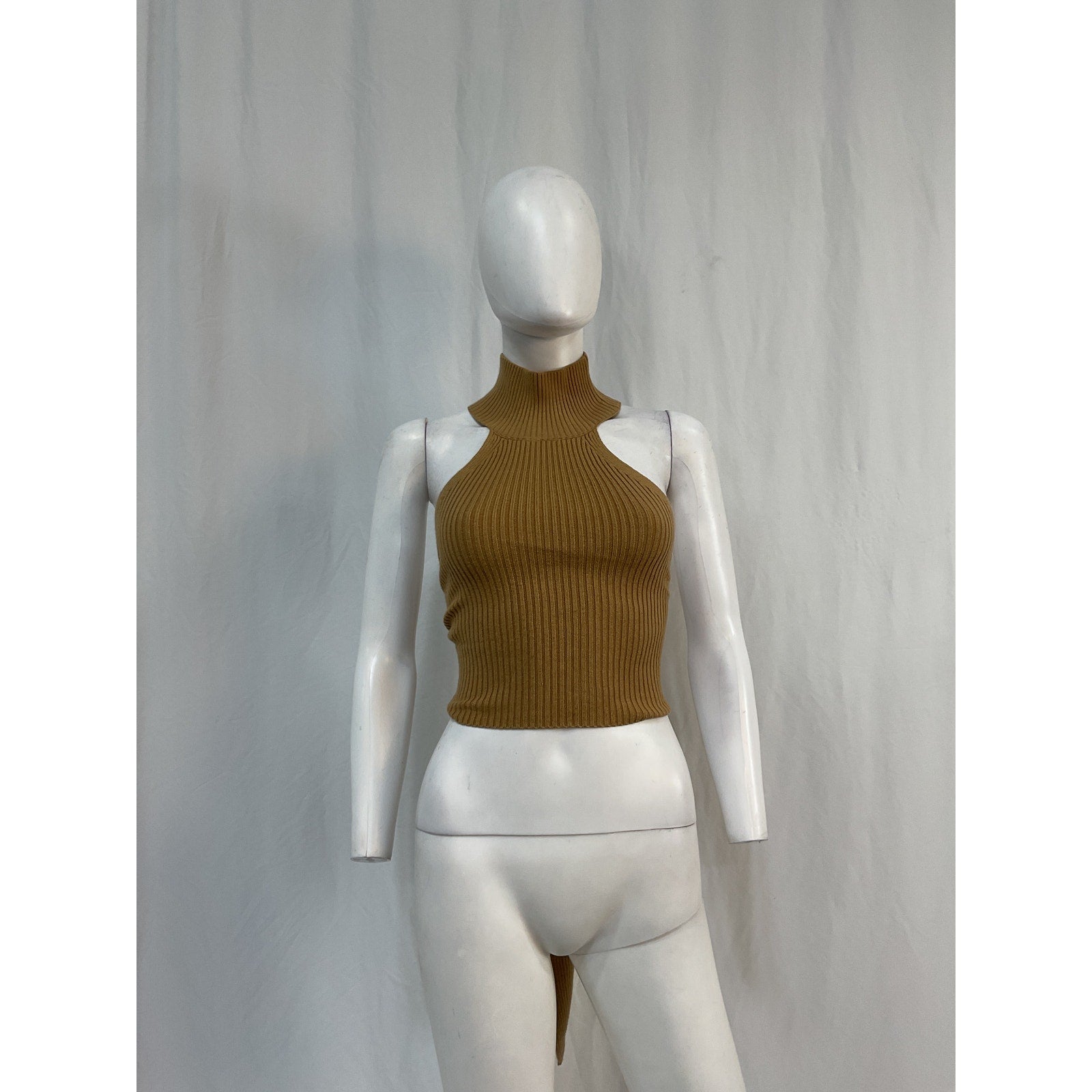 House Of Harlow 1960 'Heather' Beige Viscose Halter Top Size S