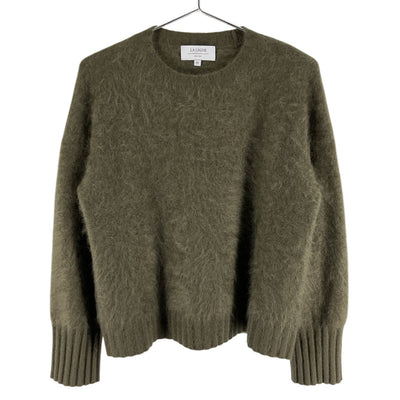 La Ligne Fuzzy Olive Crewneck Sweater Size XS