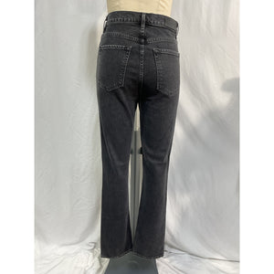 Goldsign 'Lawler' Black Cotton High-Rise Slim-Leg Jeans Size 26