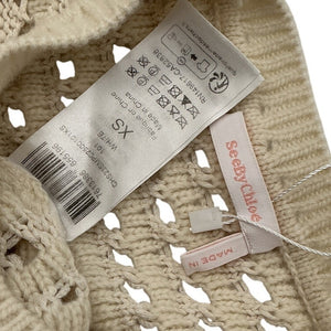See By Chloé Beige Pointelle Sweater Size XS