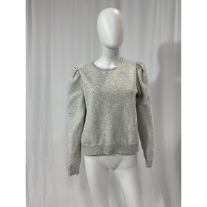 Generation Love 'Eleanor' Grey Crewneck Long Sleeve Pearl Sweatshirt Size M