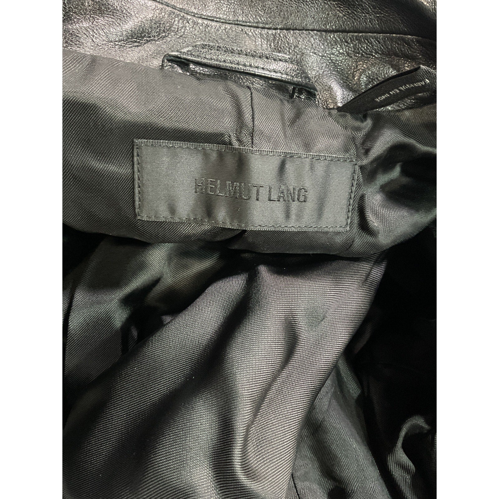 Helmut Lang Black Leather Blazer Size 10